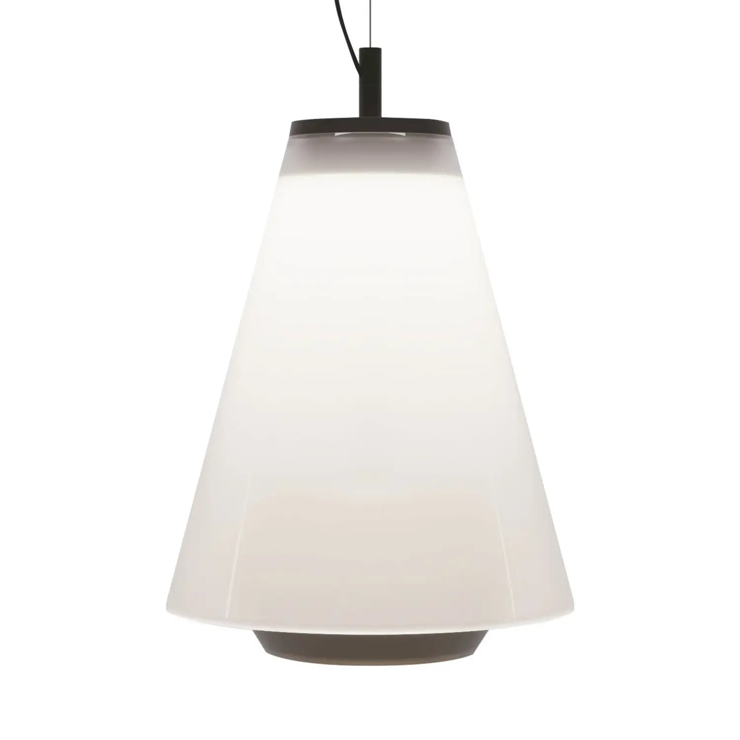 B-Ware Prandina Pendelleuchte Hängelampe Shuttle Schwarz Glas Opal Aluminium Weiß - 7592190