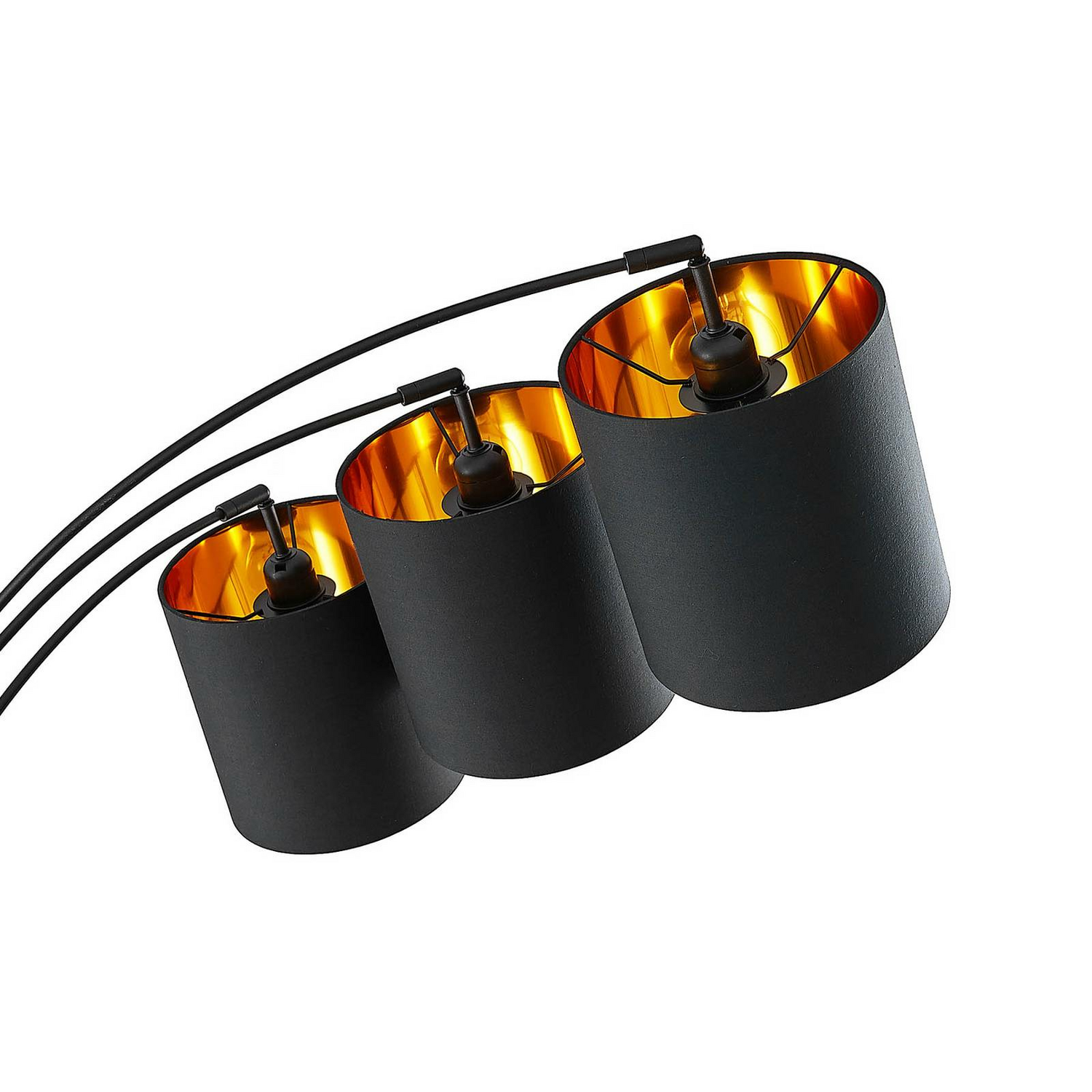 Lindby Nanika Stehleuchte Standleuchte Stehlampe Stehlicht Leuchte Schwarz/Go660 B-Ware - 4251911732665