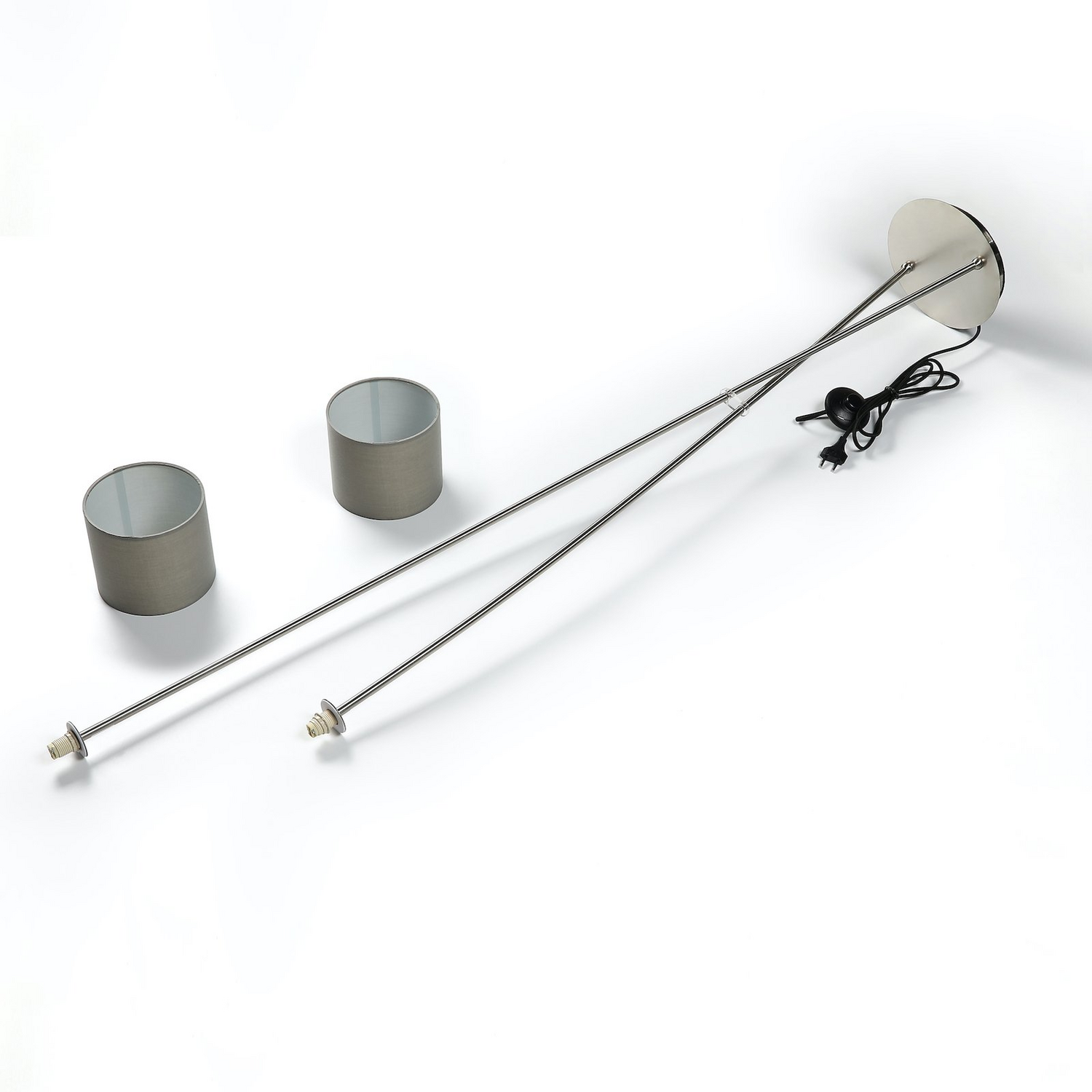 Lucande Juljana Stehlampe 2 Flg Stoffschirme Standleuchte Stehleuchte Lesela445 B-Ware - 4251096583892