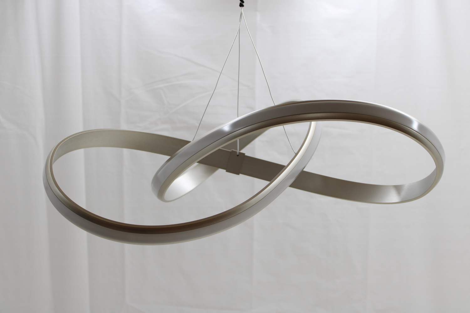 Suspension LED Paul Neuhaus Melinda, qualité B, dimmable, gris acier, 42 