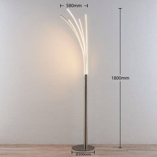 Lindby Mehrarmige Led Stehleuchte Stehlampe Lampe Leuchte Boba Aluminium B-Ware