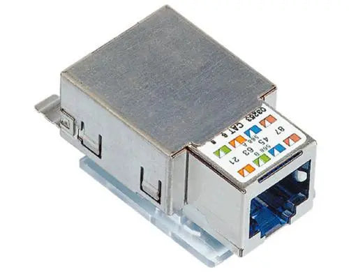 B-Ware R&M Anschlussmodul Netzwerkdose Buchse Rj45 Freenet Cat 6 Geschirmt Blau 8 Stück - 7611821059271