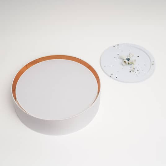 Euluna Deckenlampe Deckenlampe Lampe Leuchte Bilbao weiß gold Ø 60 cm