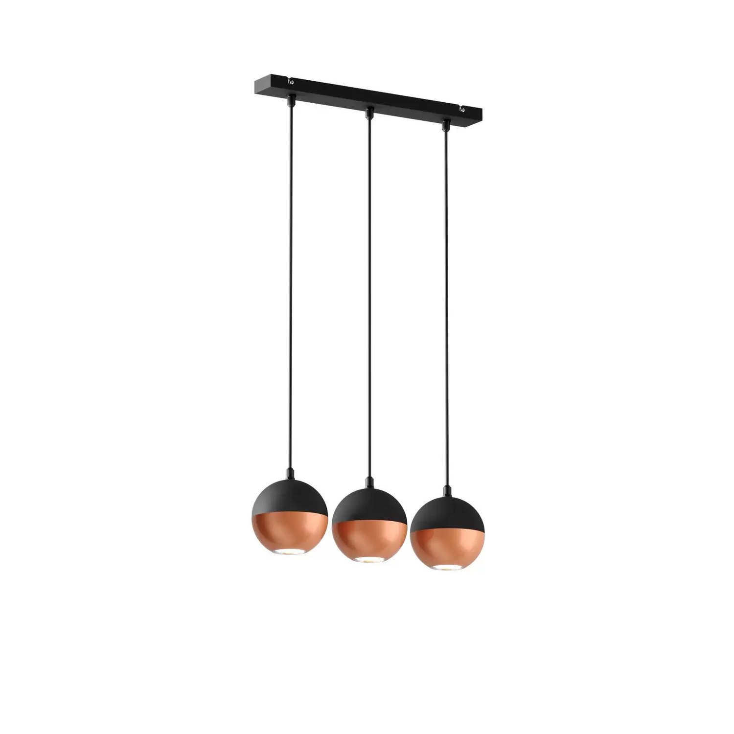 Hängeleuchte Midnight In Schwarz/Kupfer Lang Hängelampe Lampe Leuchte Licht Gu10 B-Ware - 5902349225715