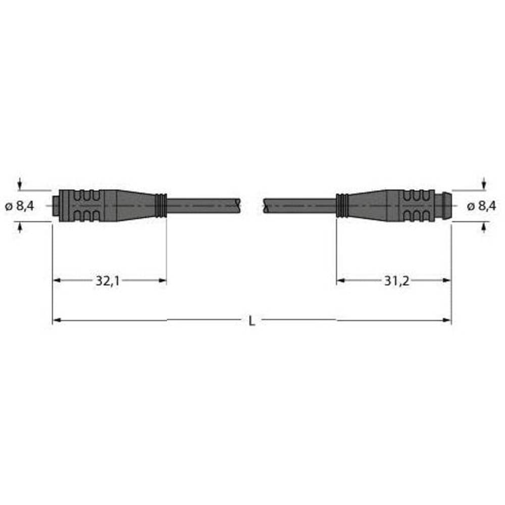 Turck 6627155 Sensor-/Aktor-Steckverbinder konfektioniert Verbindungsleitung