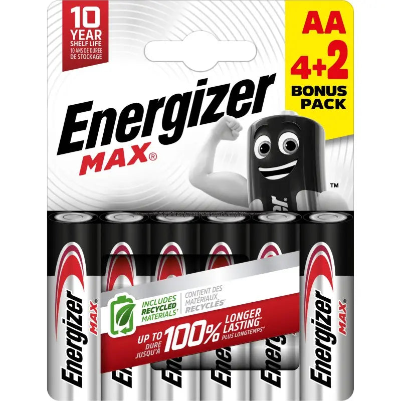 B-Ware Energizer Batterie Zelle Aa Lr6 Mignon Max Alkali 1,5 V 6er Pack Vorteil 10 Sets - 7638900437713