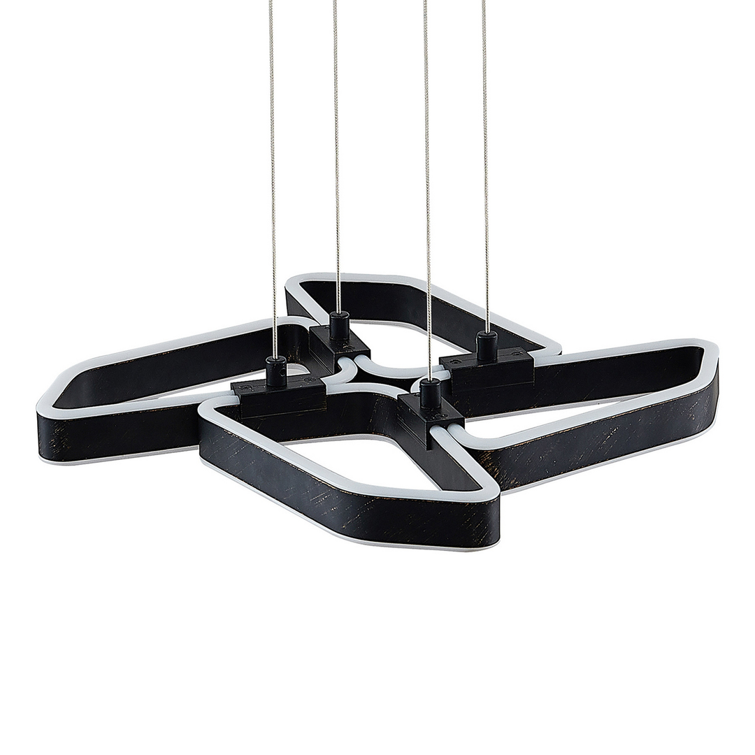 Lucande Quinn Led Hängeleuchte Hängeleuchte Deckenlampe Designlampe Schwarz Matt B-Ware - 4251911710960