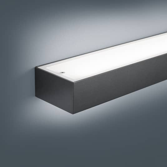 Applique murale LED Helestra Theia, lampe murale, éclairage miroir, noir, 90 cm 