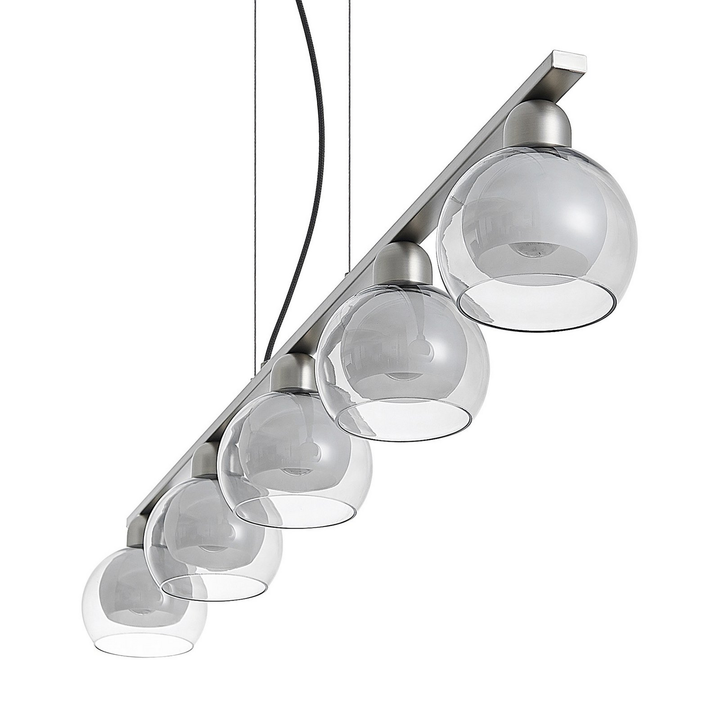 Lucande Kaiya Hängeleuchte Glas fünfflammig Deckenlampe Deckenleuchte Lampe Spot