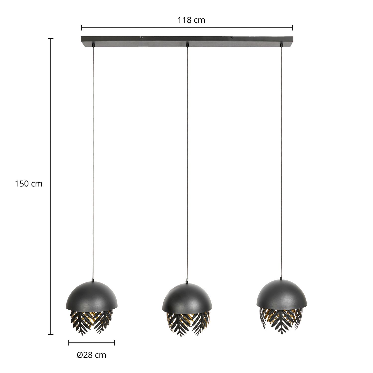 Lucande Aparas Hängelampe Blattoptik Hängeleuchte Lampe Leuchte Hängelicht B-Ware - 4251911752243