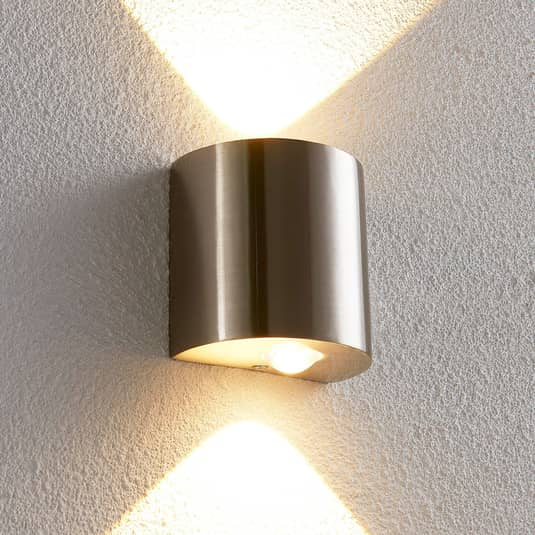 Lindby Halbrunde LED-Wandleuchte Lareen Wandleuchte Lampe Leuchte nickel sati803