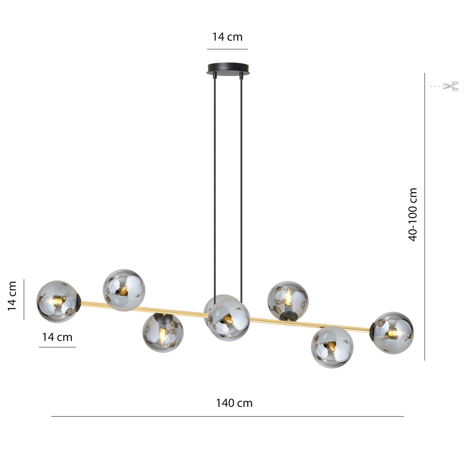 Euluna Glassy Hängeleuchte Hängelampe Leuchte Lampe Pendelleuchte Licht B-Ware - 4251911783759