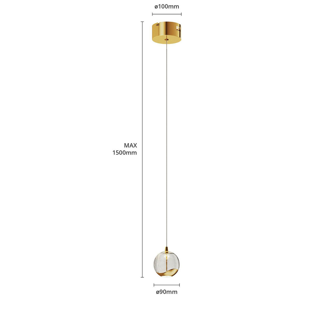 Lucande Led Pendelleuchte Hayley Pendelleuchte Lampe Leuchte Glaskugel 1 Fl G515 B-Ware