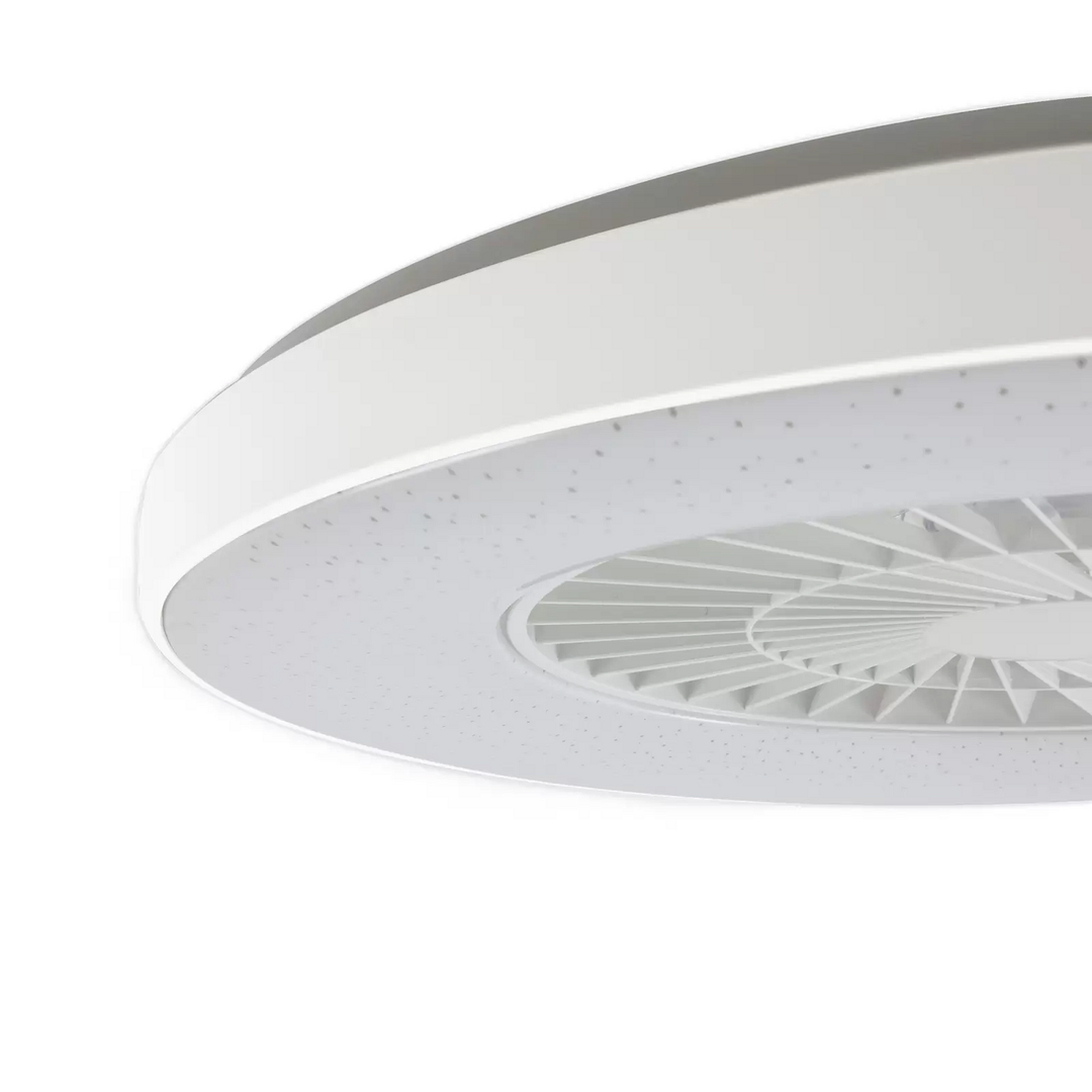 Lindby Smart LED-Deckenventilator Paavo weiß leise Tuya Ventilator Gebläse Spot