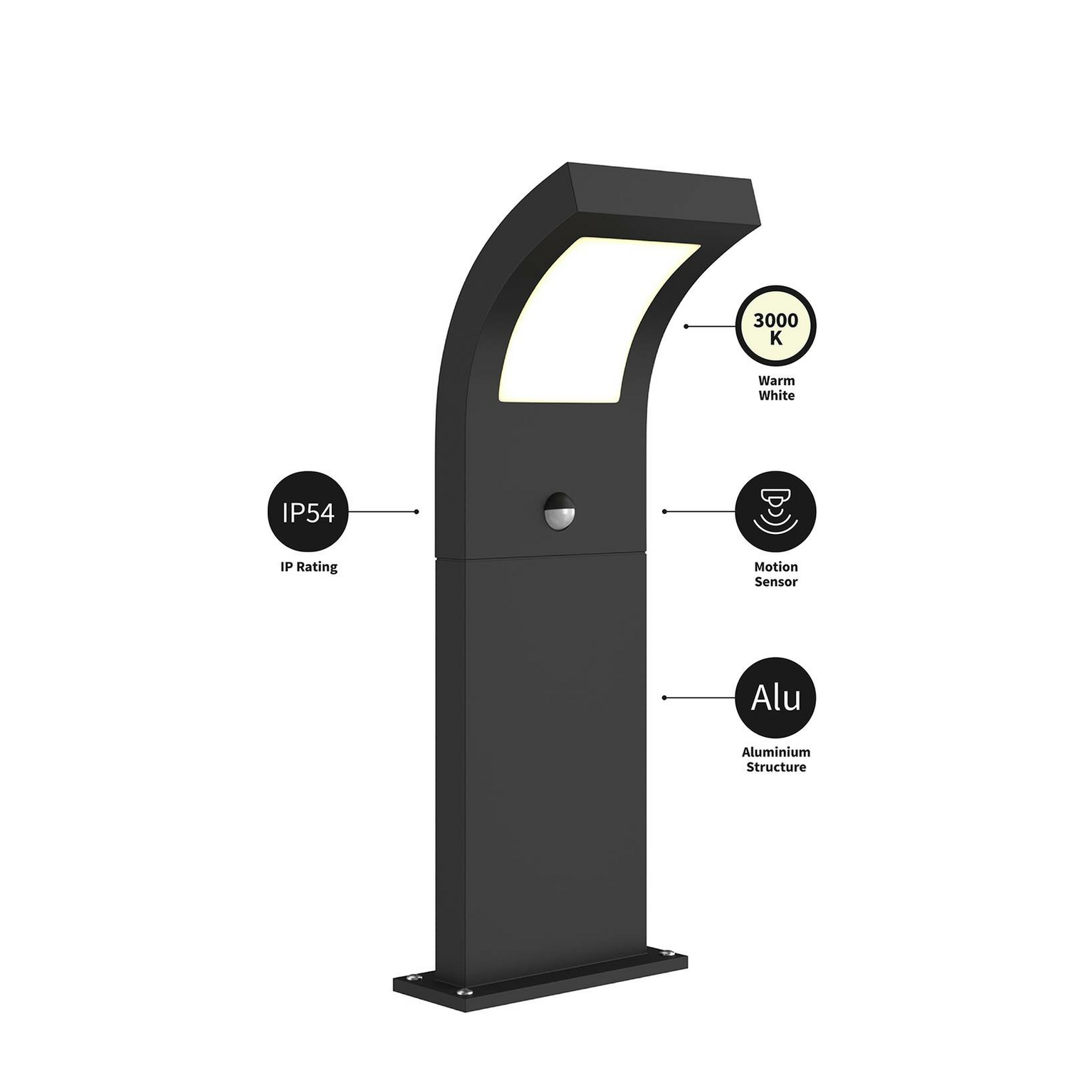 Arcchio Advik Led Wegelampe Wegeleuchte Gartenleuchte Lampe Sensor Grafitgrau B-Ware