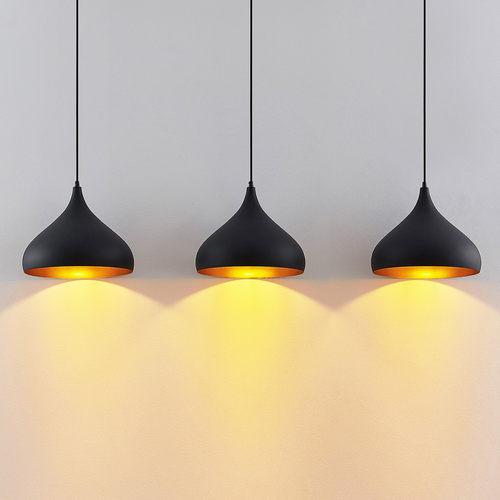 Lindby Elamira Pendelleuchte Hängelampe Deckenlampe Lampe 3 Flm E27 Schwarz G486 B-Ware - 4251911726633