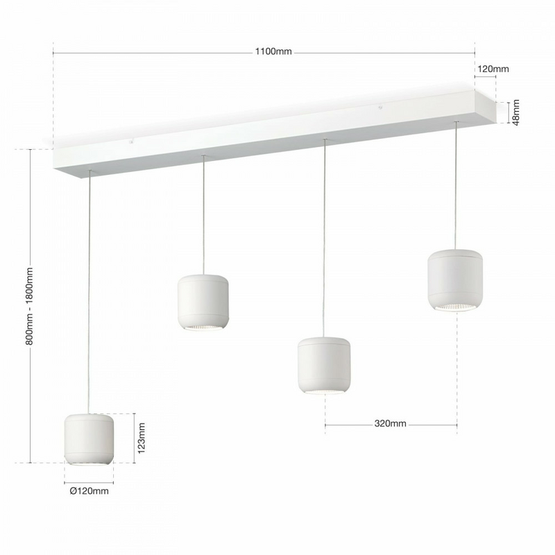 Led Hängeleuchte Shuttle Dimmbar, Höhenverstellbar Hängeleuchte Leuchte Lampe 40 B-Ware - 9003090267293