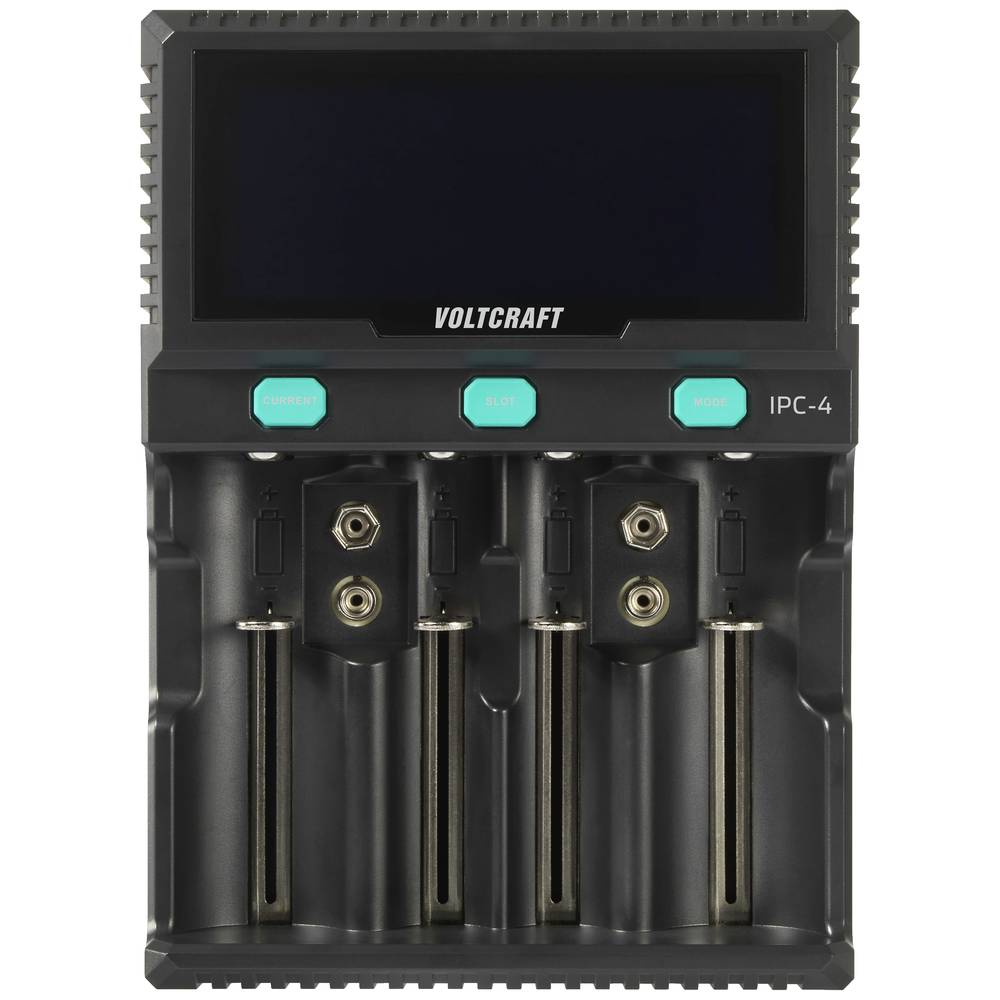 Chargeur Voltcraft IPC 4 cellules rondes (produit de seconde main) pour batteries Li-ion, LiFePo, NiMH, NiCd et LiFePo4