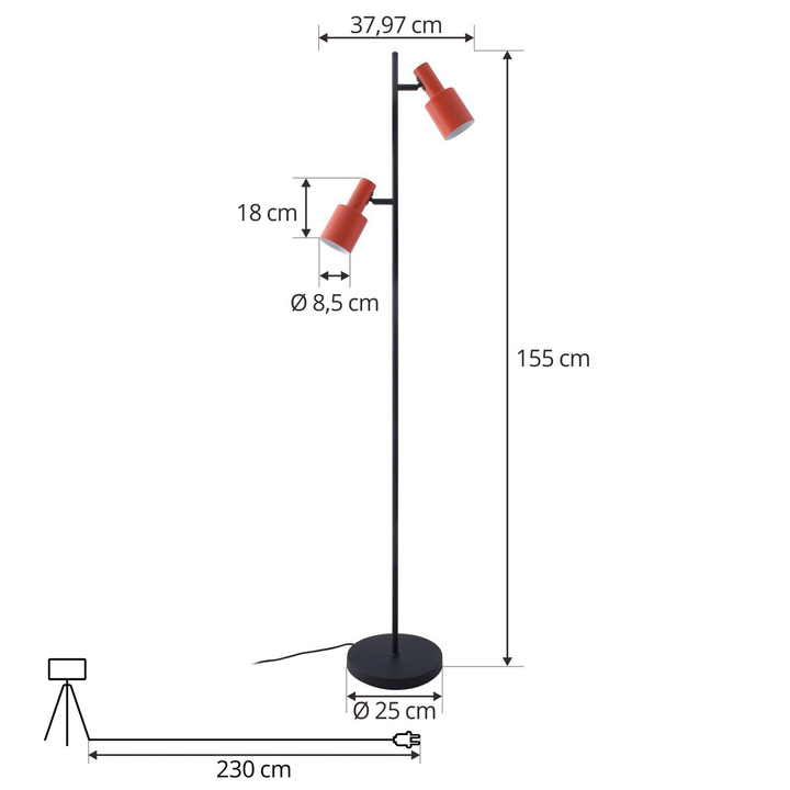 Lindby Ovelia Stehleuchte Stehlampe Leuchte Lampe Standleuchte Licht