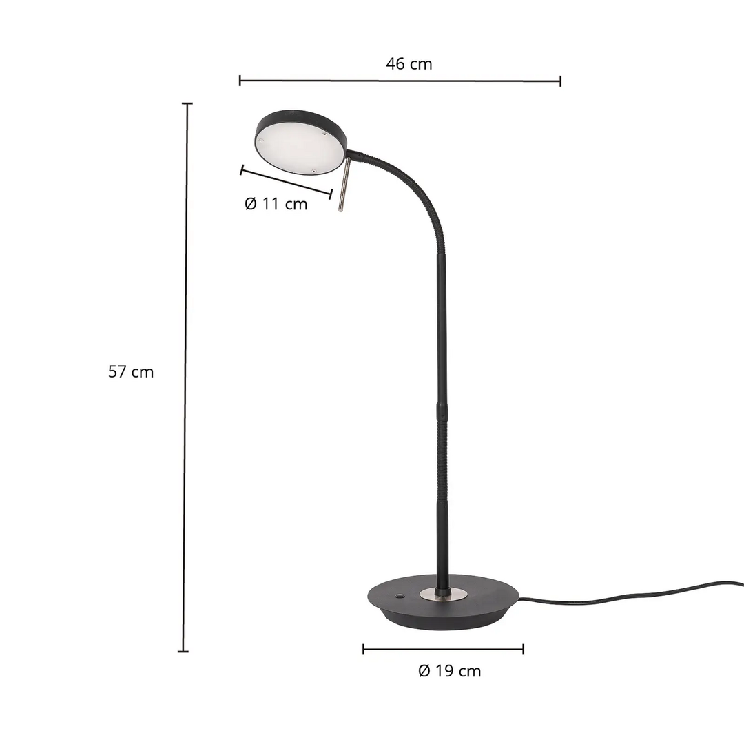 Lindby Sharani LED-Tischleuchte Leuchte Lampe Tischlampe LED-Lampe CCT schwarz