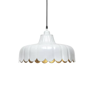 Lampe suspendue PR Home Wells, lampe suspendue, blanc et or 