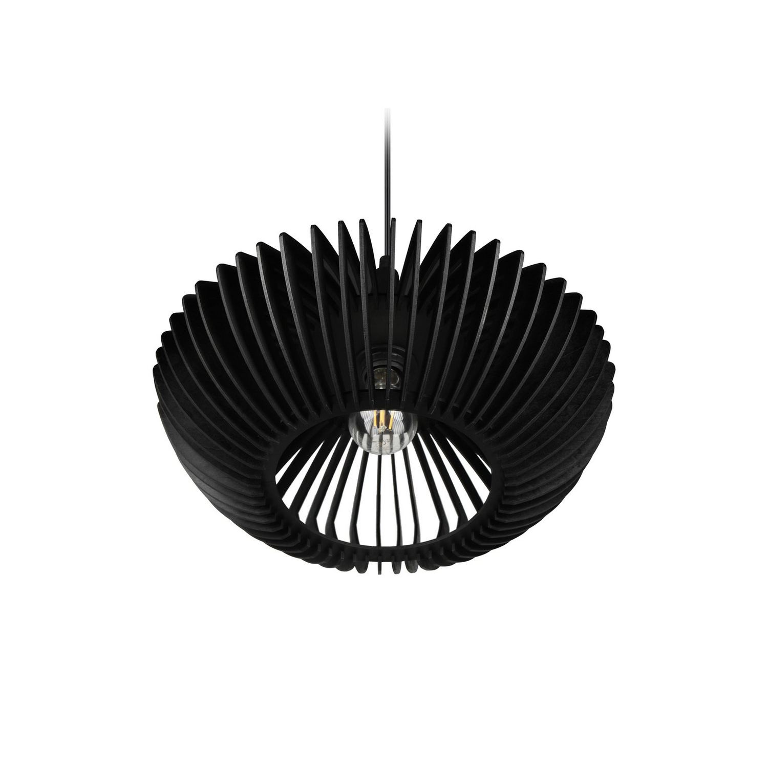 B-Ware Trio Lighting Hängelampe Colino Aus Holzlamellen Schwarz Deckenlampe Lampe Spot - 4017807540246