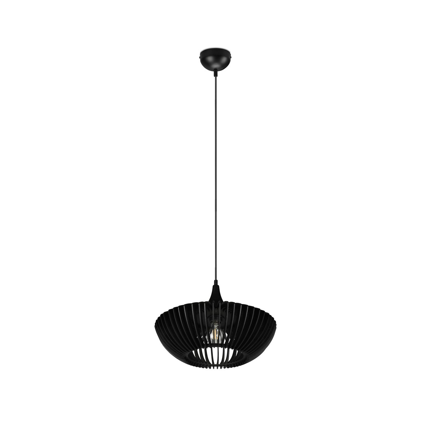 B-Ware Trio Lighting Hängelampe Colino Aus Holzlamellen Schwarz Deckenlampe Lampe Spot - 4017807540246