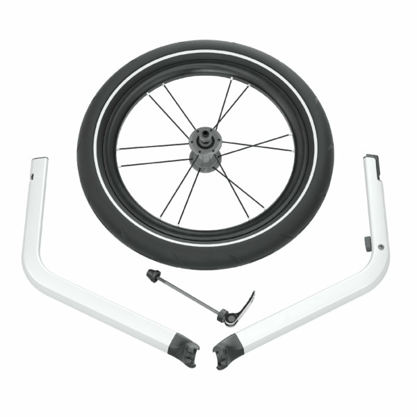 B-Ware Thule Jogging Set Für Chariot 2 Fahrrad Anhänger Conversion Set Silber