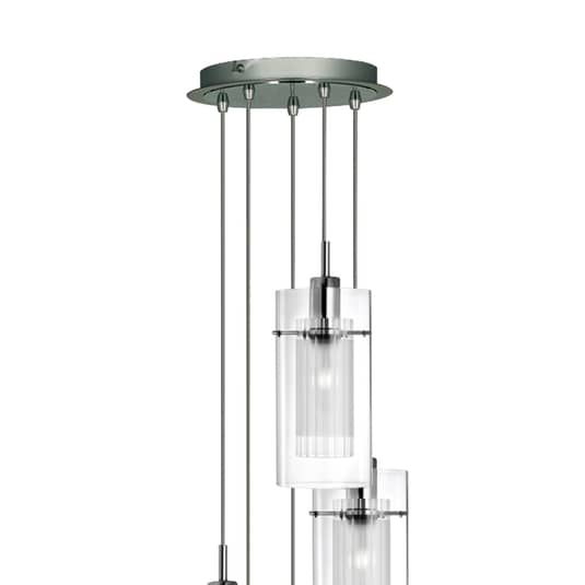 Searchlight Hängeleuchte Duo Hängelampe Deckenlampe Leuchte 1 Rund Fünfflammig B-Ware - 5013874274649