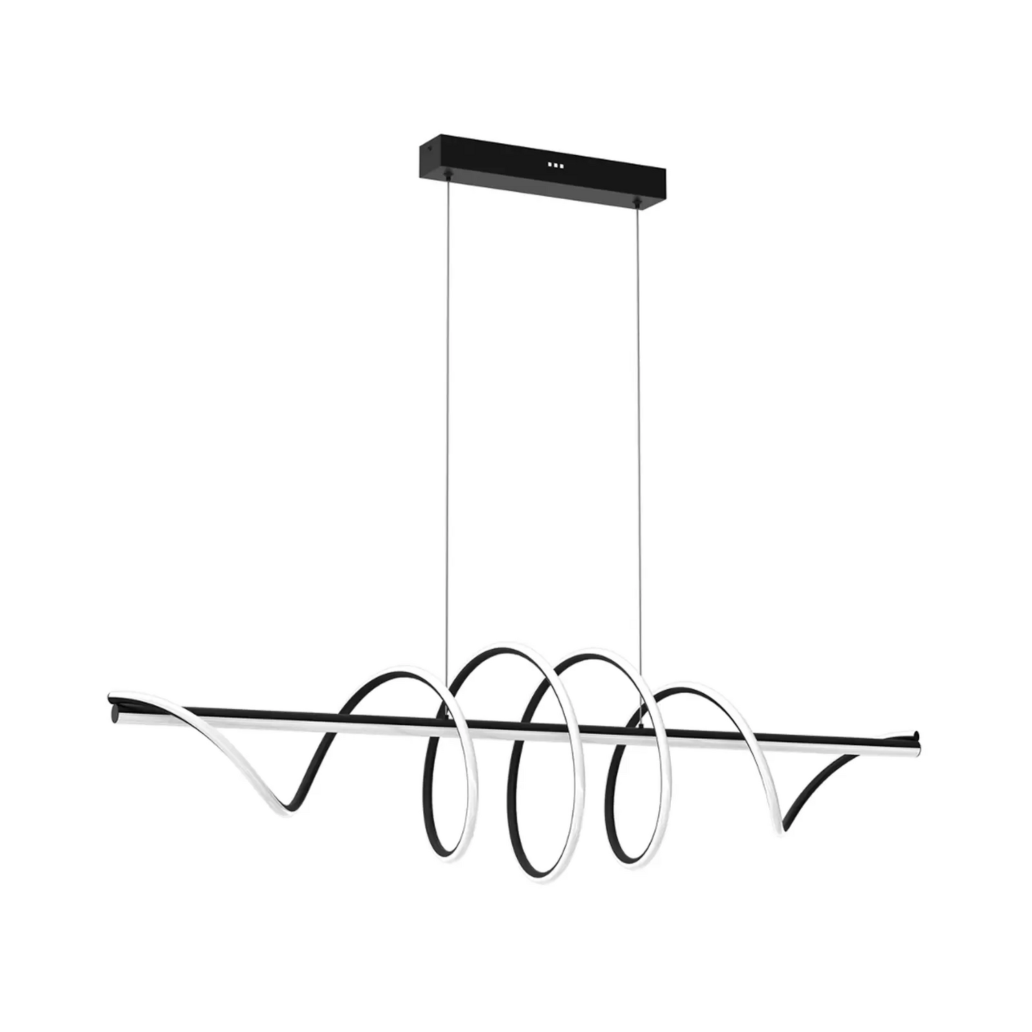 B-Ware Led Hängelampe Pendelleuchte Leuchte Kunststoff Metall Schwarz Twist 110 Cm218