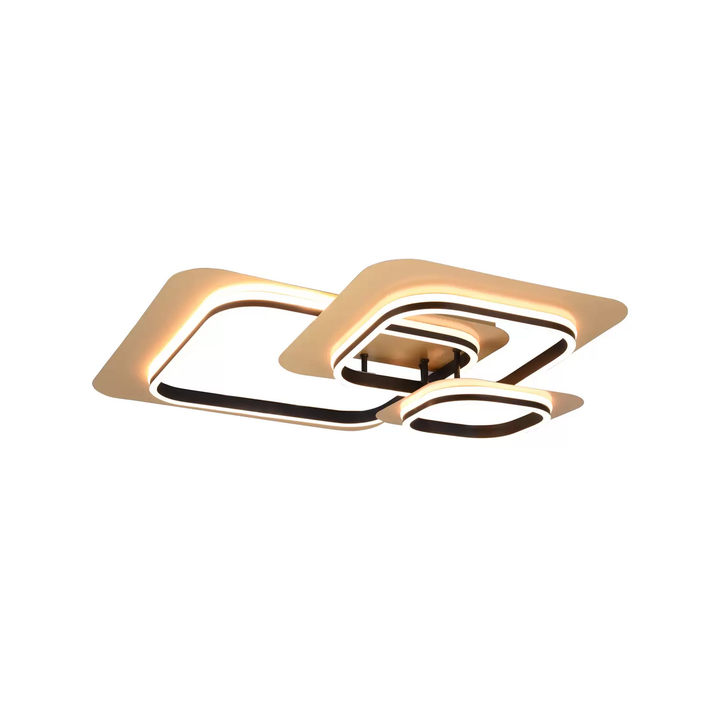 Trio Lighting Led Deckenleuchte Lugo Gold Schwarz Deckenlampe Lampe Leuchte Spot B-Ware - 4017807542998