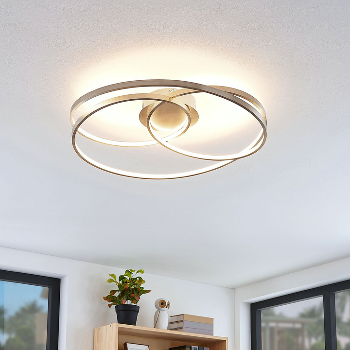 Lindby Ronka Led Deckenlampe Deckenlampe Lampe Wohnzimmerlampe Leuchte Nickel429 B-Ware - 4251096563696
