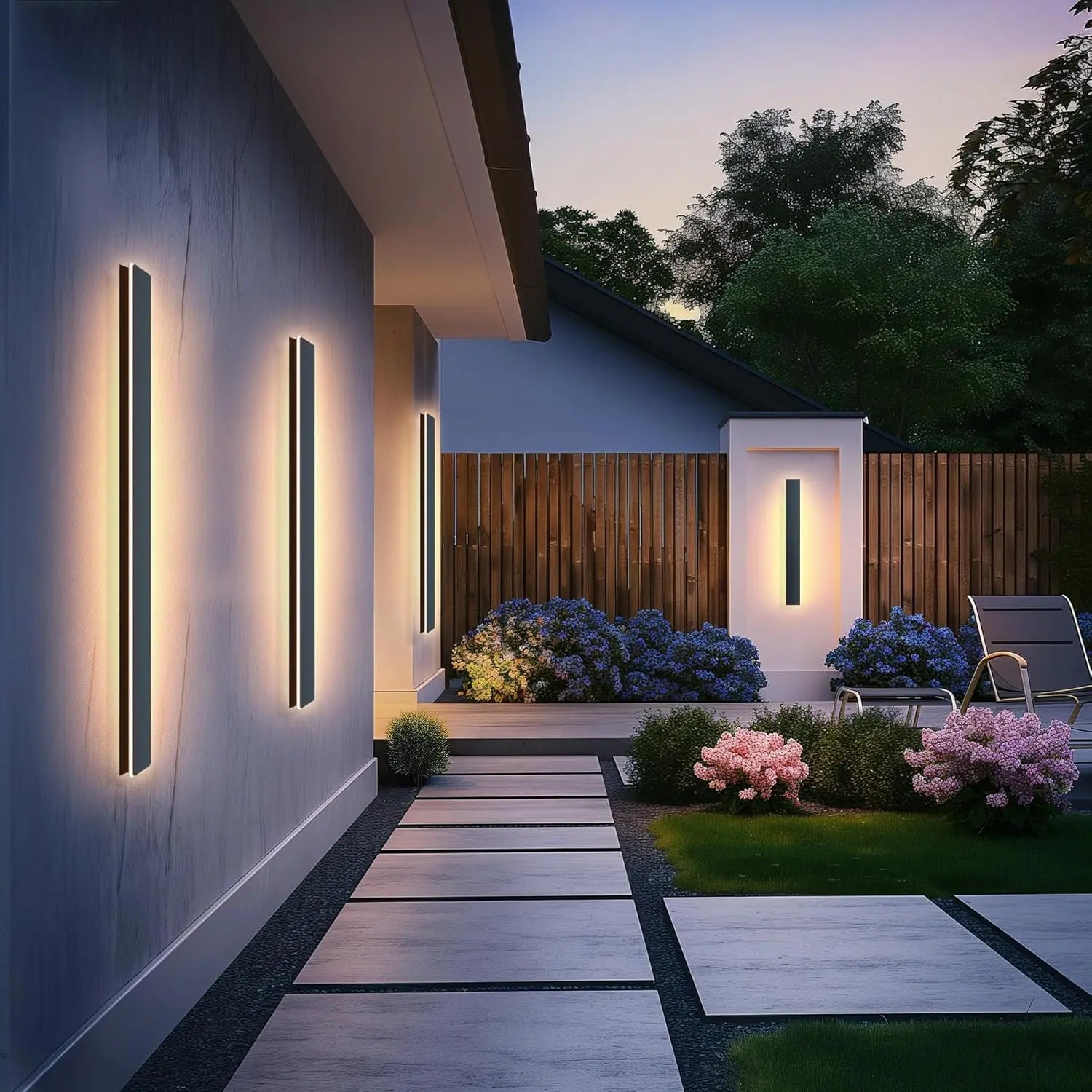 B-Ware Gsaldy Wandleuchte Wandlampe Außenleuchte Led Schwarz Metall 100 Cm Siehe Text - 788081217530