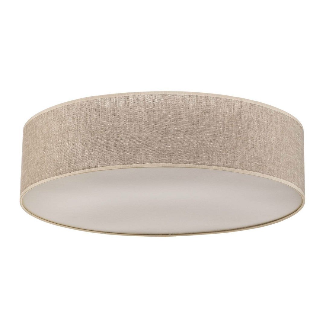 Eko Light Deckenleuchte Leano Hängeleuchte Lampe Leuchte E27 Grau Rund Leinen B-Ware