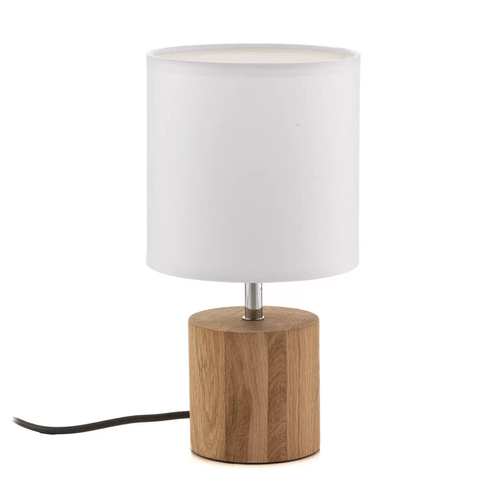 Spot-Light Tischlampe Tischleuchte Lampe Trongo Zylinder weiß Kabel schwarz