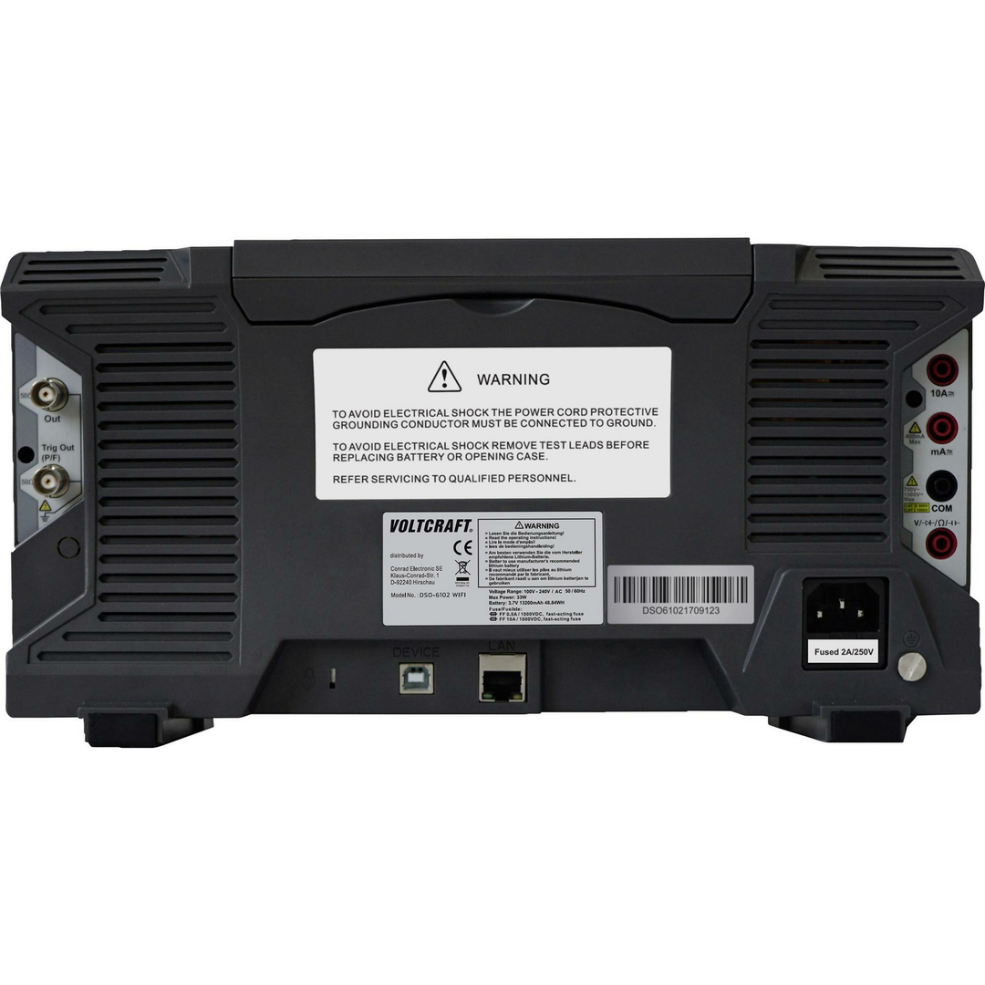 Voltcraft Digital OszilloskopDSO-6102 WIFI 100 MHz 2-Kanal Funktionsgenerator