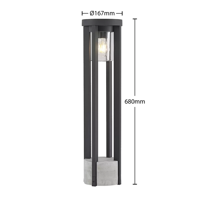 Lucande Overa Wegeleuchte Wegelampe Lampe Außenlampe Sockelleuchte Leuchte E27   B-Ware