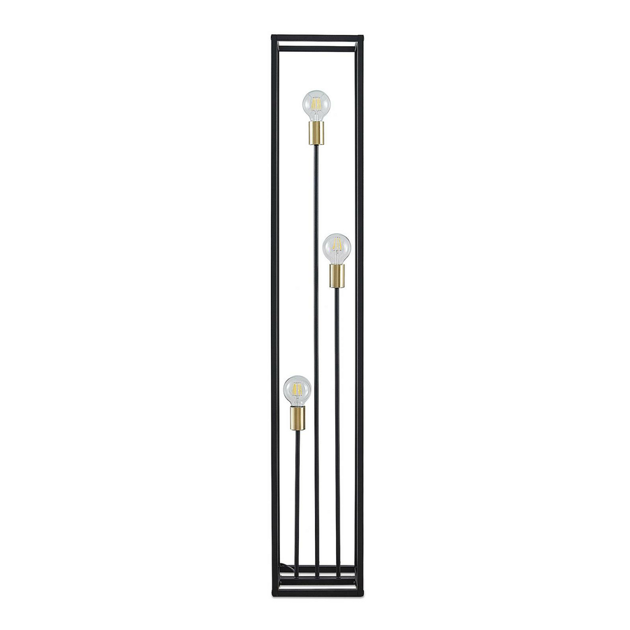 Lindby Tiliane Käfig Stehlampe Stehleuchte Wohnzimmerlampe 3 Flammi E27 Schw133 B-Ware - 8503823417306