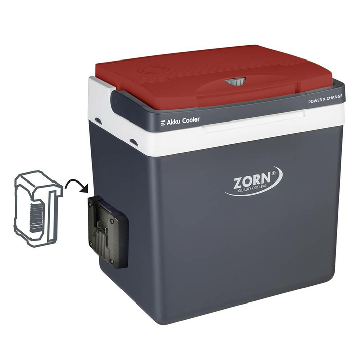 ZORN Cooler Akku Kühlbox Z 26 LNE Heizbox tragbar Kühschrank 25 l 230 V 2 in 1