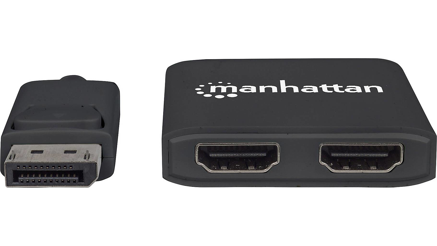 B-Ware Manhattan 152716 2 Port Display Port Splitter 3810x2160 Pixel Verteiler Split767