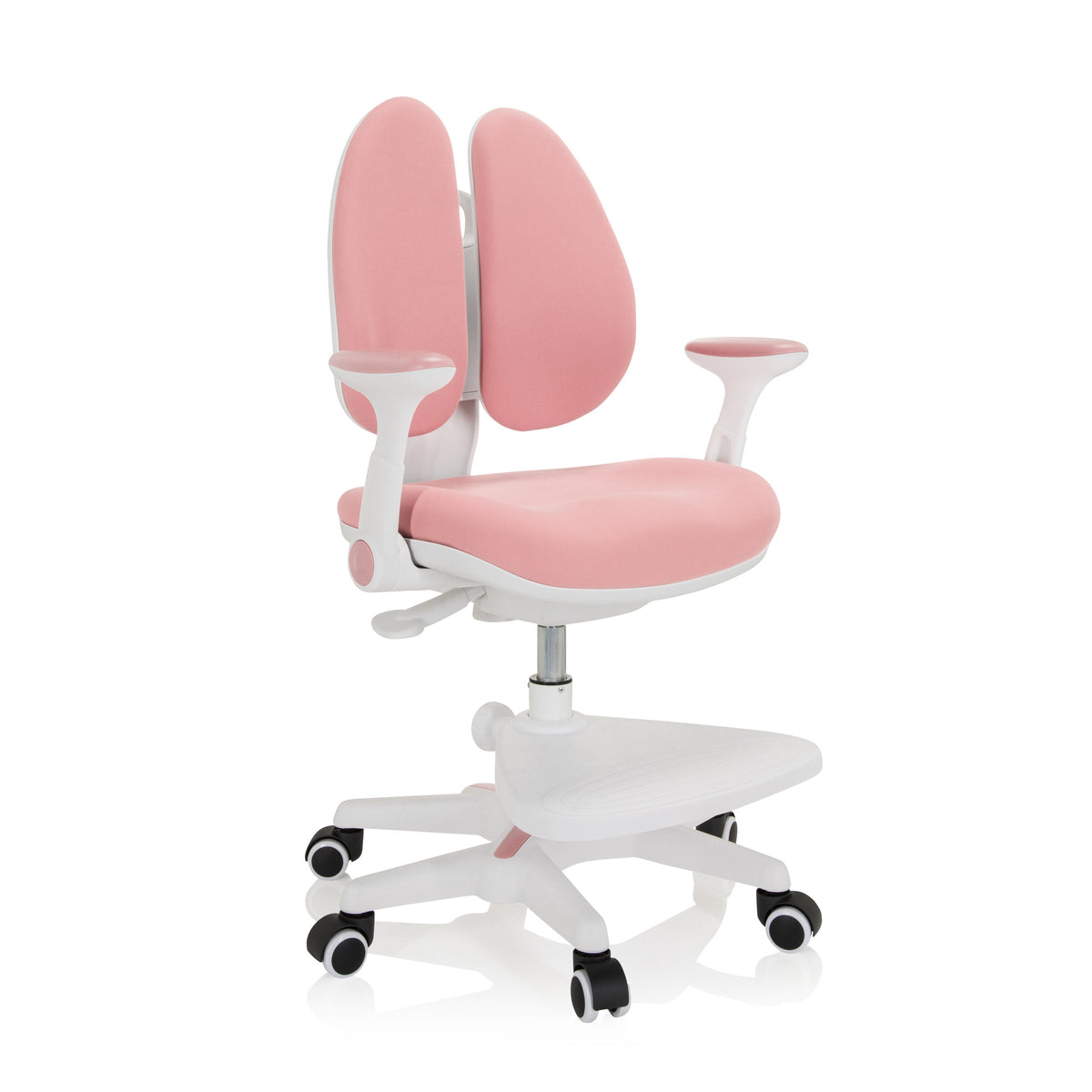 hjh OFFICE Kinderstuhl Schreibtischstuhl KID WING Kindermöbel Stoff rosa - 4064323020219