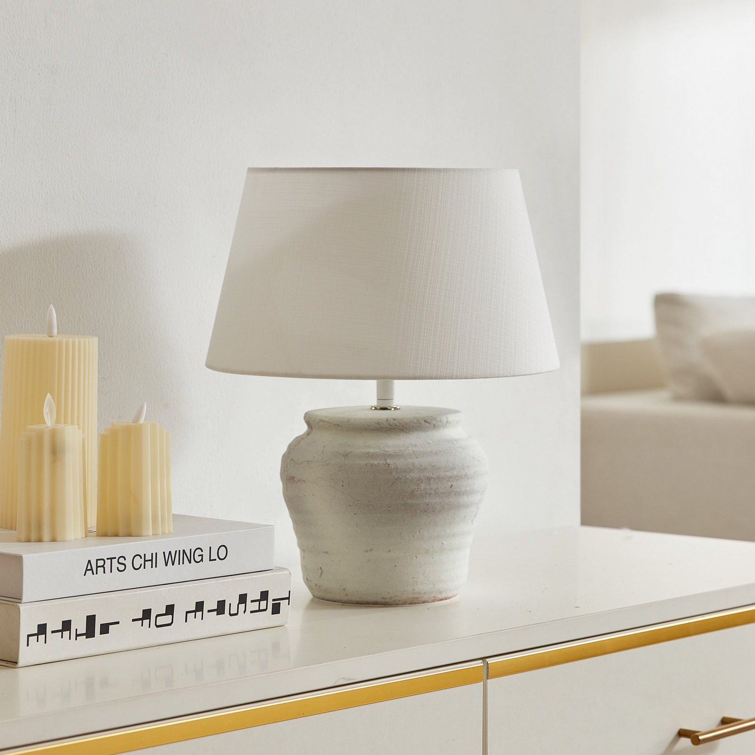 Lampe de table Lindby Aelith, luminaire, lampe de table