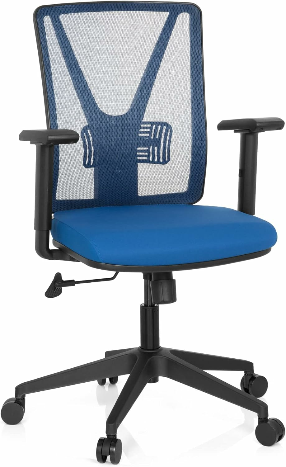 hjh OFFICE Bürostuhl Drehstuhl CARLOW Netzstoff blau Schreibtischstuhl Stuhl