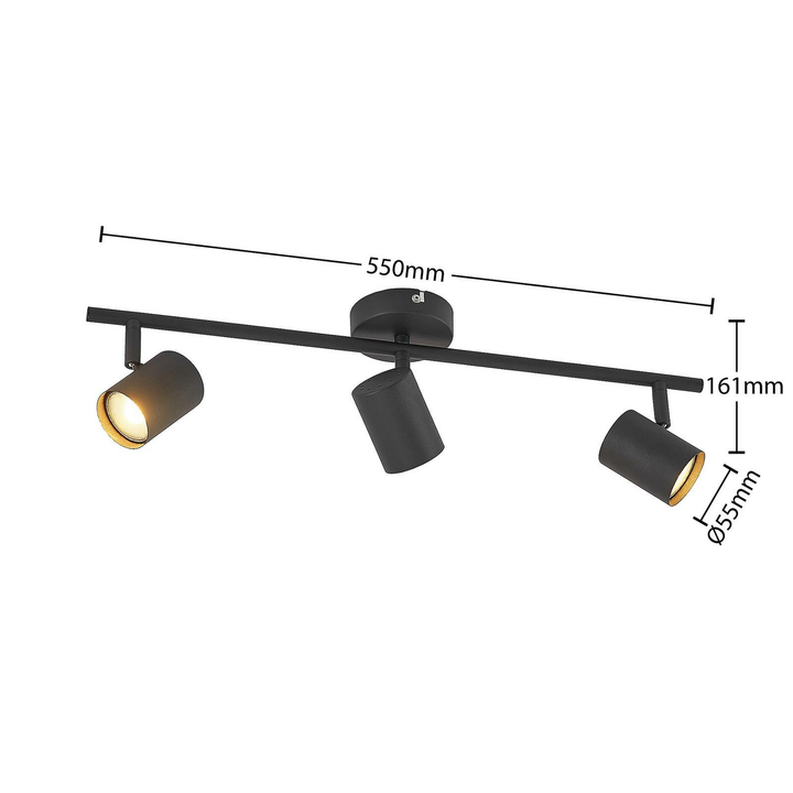 Elc Binola Led Strahler Deckenstrahler Deckenlampe Lampe Schwarz Dreiflammig B-Ware