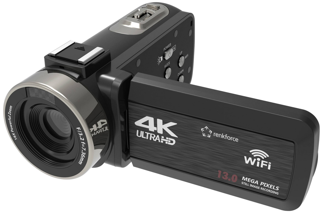 Renkforce Rf 5798910 4 K Camcorder 7.6 Cm 3 Zoll 13 Megapixel Siehe Text/Foto B-Ware