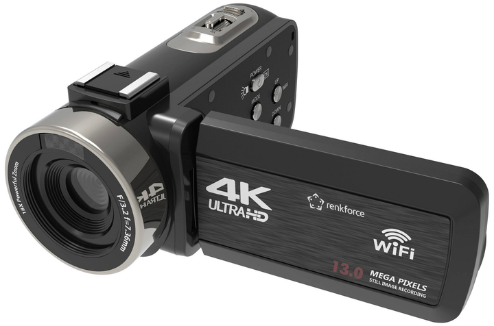 Renkforce Rf 5798910 4 K Camcorder 7.6 Cm 3 Zoll 13 Megapixel Siehe Text/Foto B-Ware