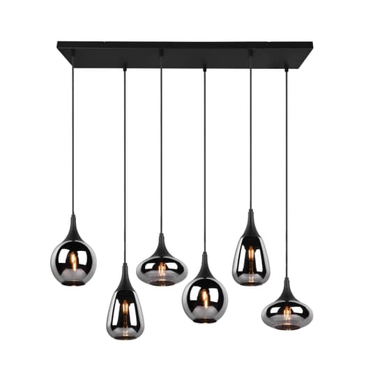 B-Ware Trio Lighting Lumina Hängeleuchte Pendelleuchte Deckenlampe Lampe Schwarz Glas