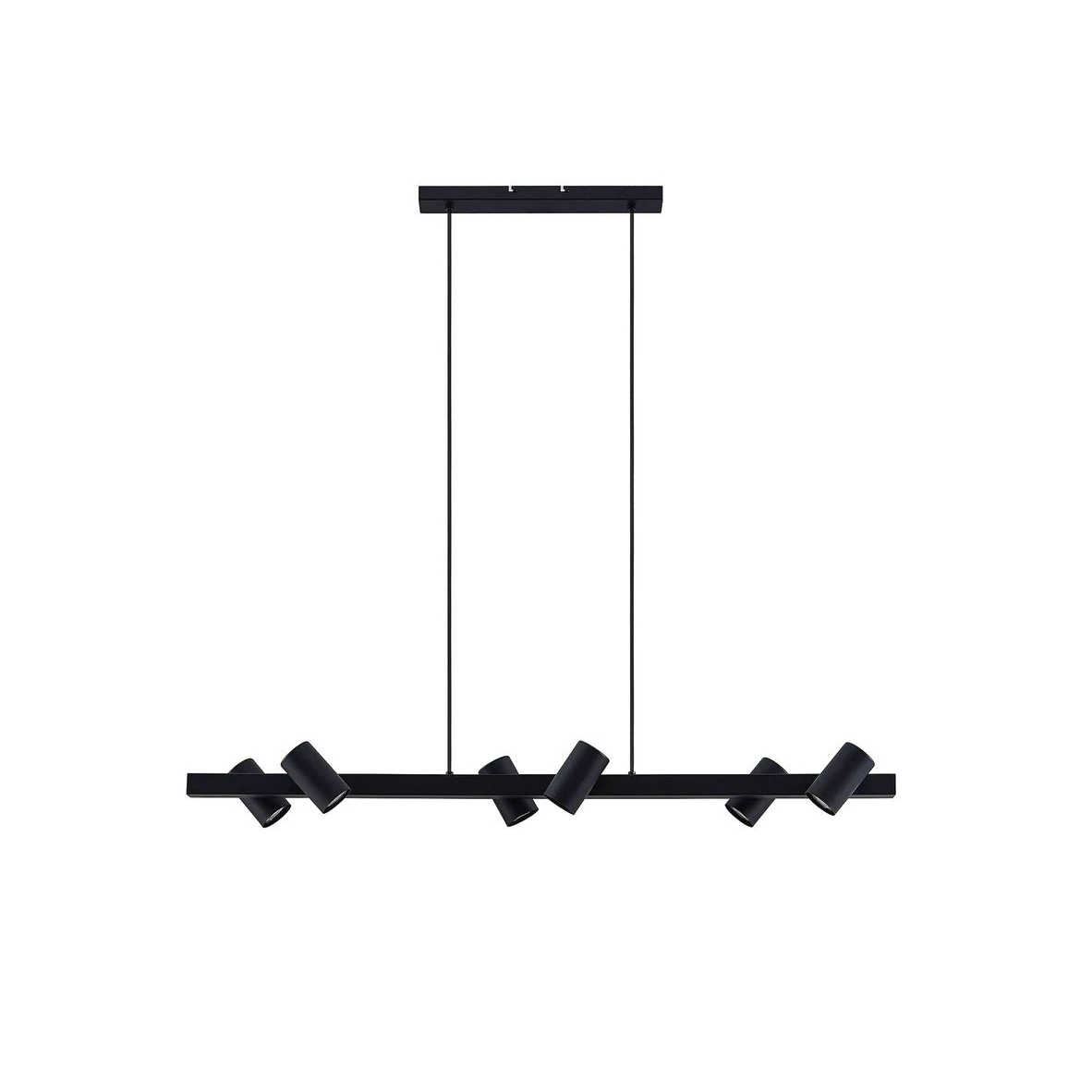 B-Ware Lindby Hängeleuchte Pendelleuchte Savoli Leuchte Schwarz Stahl Metall 6 Flammig