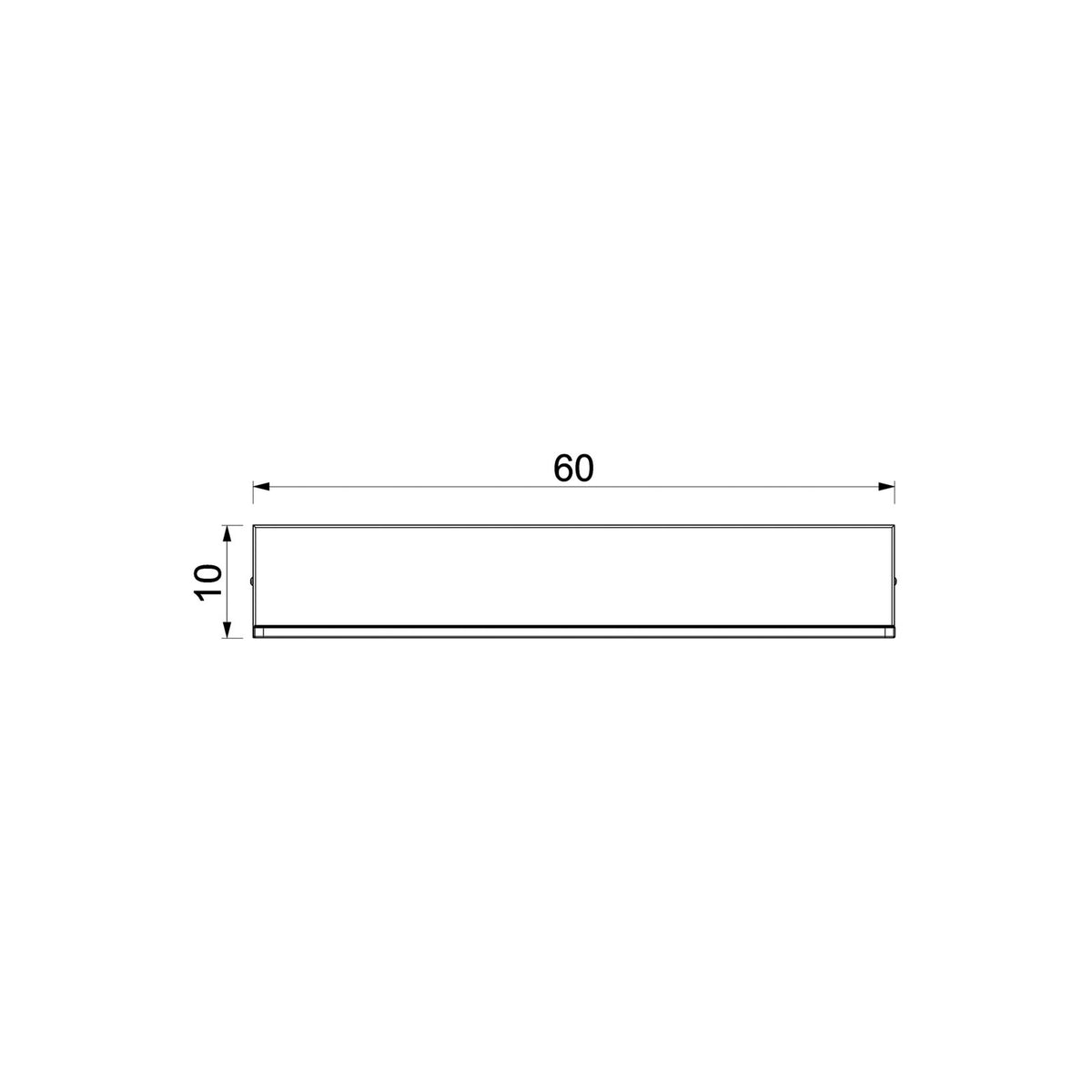 Wandleuchte Shelf schwarz LED Wandlampe Stahl 60cm 2x3W warmweiß IP20 Leuchte - 5907812622961
