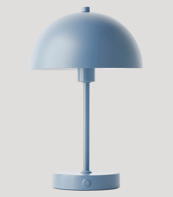 Mokebo Tischlampe Leuchte Nachttischlampe Vintage Usb C Blaugrau Metall 18cm B-Ware